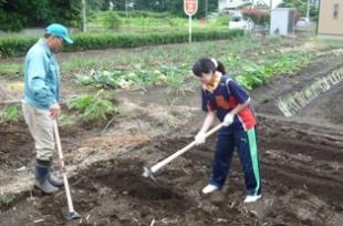 まずは土を掘り起こし・・・